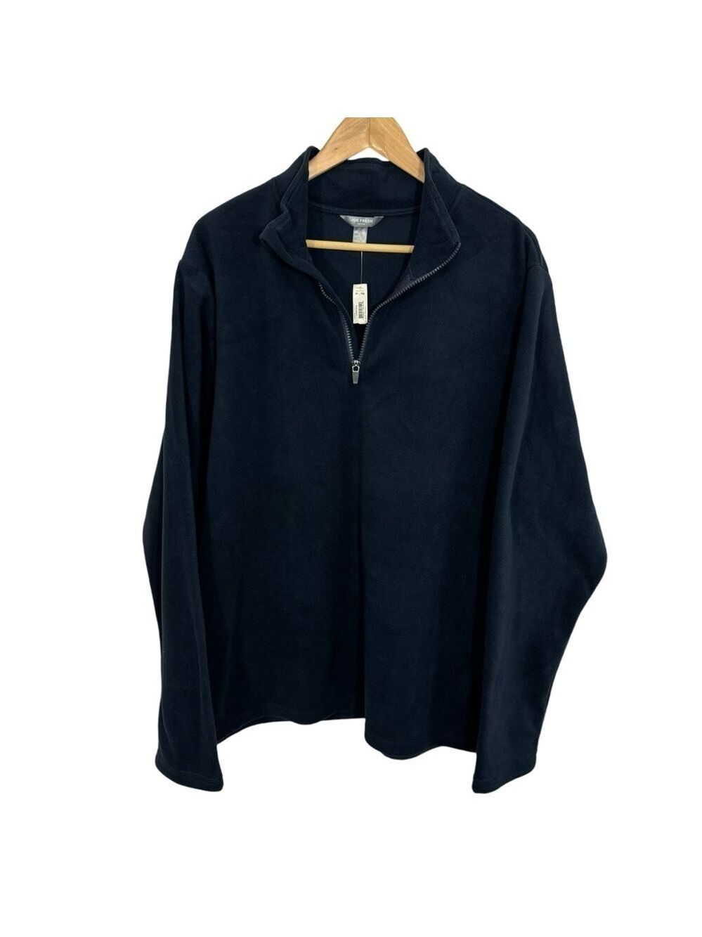 Joe Fresh Quarter Zip Fleece Pullover Mens XL Navy Blue Popover Jacket Fall NWT